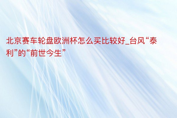 北京赛车轮盘欧洲杯怎么买比较好_台风“泰利”的“前世今生”